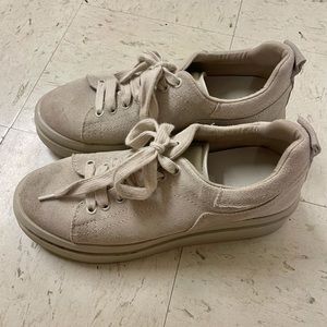 Tan platform zara sneakers